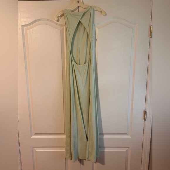 NWOT Pastel Green Sleeveless Ribbed High Neck Maxi Dress |Size 6 | ASOS DESIGN - Picture 6 of 7